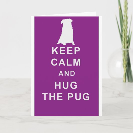 PUG CALM保 HUGカードの誕生日など カード (正面)