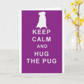 PUG CALM保 HUGカードの誕生日など カード (黄色い花)