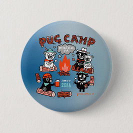 Pug Camp 2024ピン – グラデーション 缶バッジ