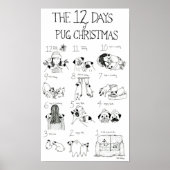 Pug Christmasの12日 ポスター (正面)