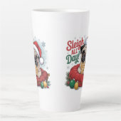 Pug Christmas Mug – Sleigh All Day Holiday Coffee  カフェラテマグ (正面)