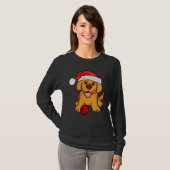 Pug Christmas Tree Dog Santa Merry Pugmas Tシャツ (正面フル)