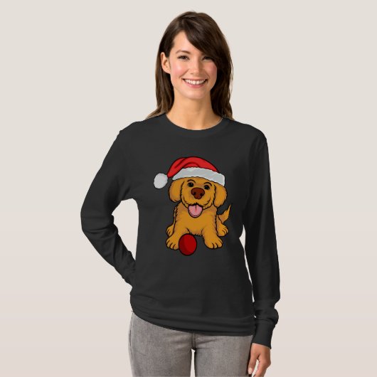Pug Christmas Tree Dog Santa Merry Pugmas Tシャツ (正面フル)