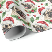 Pug Christmas Wrapping Paper ラッピングペーパー (ロールコーナー)