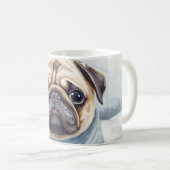  “Pug & Cocoa” Cute Pug Mug コーヒーマグカップ (正面右)