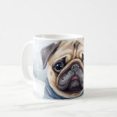  “Pug & Cocoa” Cute Pug Mug コーヒーマグカップ (正面左)
