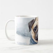  “Pug & Cocoa” Cute Pug Mug コーヒーマグカップ (左)