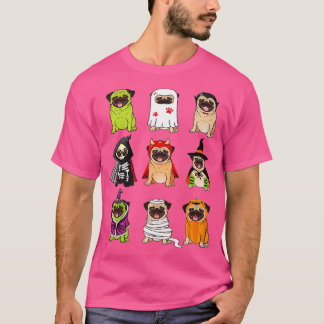 Pug Collection Happy Pug-o-ween Halloween Spooky C Tシャツ
