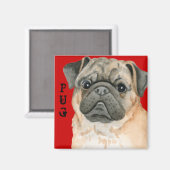 Pug Color Block マグネット (正面/裏面)