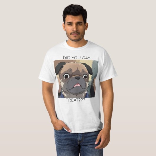 PUG comic shirt Tシャツ (正面フル)