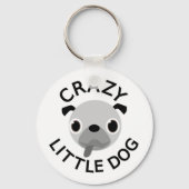 Pug Crazy Little Dog キーホルダー (正面)
