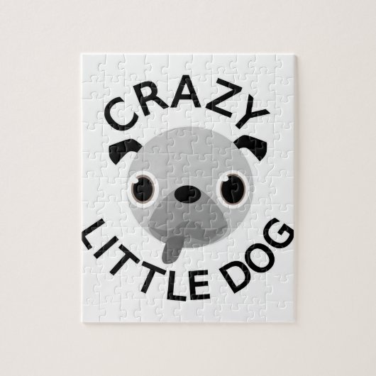 Pug Crazy Little Dog ジグソーパズル (縦)