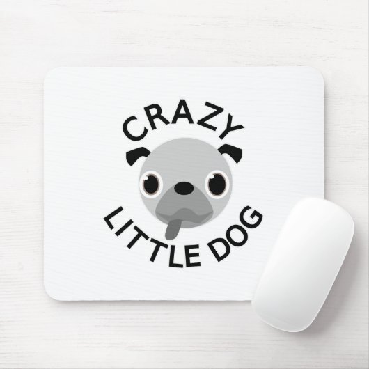 Pug Crazy Little Dog マウスパッド (マウス)