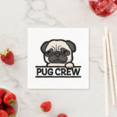 PUG CREW - & おもしろいかわいいPug Lover Gift スタンダードカクテルナプキン (インサイチュ)