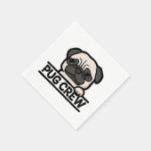 PUG CREW - & おもしろいかわいいPug Lover Gift スタンダードカクテルナプキン (角)