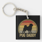 Pug Daddy Funny Pug Dad キーホルダー (正面)