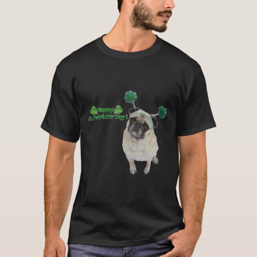 Pug Diva -おもしろい誕生日, St. Patrick&x27;s Day Par Tシャツ (正面)