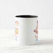 PUG DOGおもしろい誕生日パパ母のためのギフト マグカップ (中央)