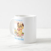 PUG DOGおもしろい誕生日マグパパママ コーヒーマグカップ (正面左)