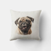 Pug Dogのカスタム写真パーソナライズされた クッション (裏面)