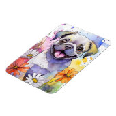 Pug Dogフォトマグネット マグネット (左側)