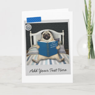 PUG DOG人間の支配方法ブックおもしろカード カード