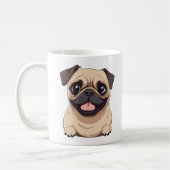 Pug dog コーヒーマグカップ (左)
