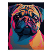 Pug Dog 001 - Bruno Pokopen ポスター (正面)