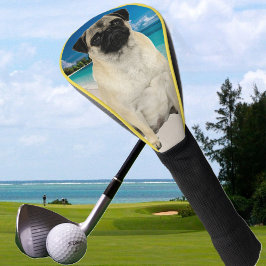 Pug Dog at the Beach Golf Head Cover ゴルフヘッドカバー