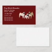 Pug Dog Breed Briderの名刺 名刺 (正面/裏面)