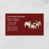 Pug Dog Breed Briderの名刺 名刺 (正面)