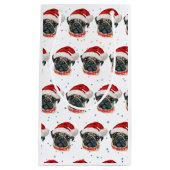 Pug Dog Breed Christmas Stars スモールペーパーバッグ (正面)