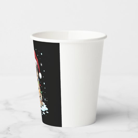 Pug Dog Christmas Men Women (2) 紙コップ (左)