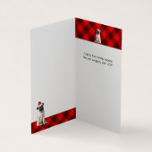 Pug Dog Holiday Red Buffalo Plaid Christmas (内部)