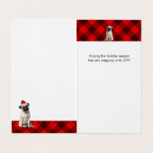 Pug Dog Holiday Red Buffalo Plaid Christmas (内部フラット)