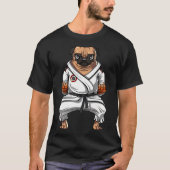 Pug Dog Karate Tシャツ (正面)
