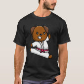 Pug Dog Knows Karate Dog Karate Dog Tシャツ (正面)