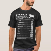 PUG DOG Nutrition Facts Amount Per Surving T Shirt Tシャツ (正面)