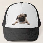 Pug Dog Pet Animal Custom Trucker Hat キャップ (正面)