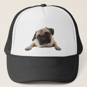 Pug Dog Pet Animal Custom Trucker Hat キャップ
