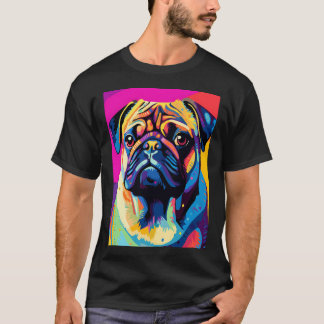 Pug dog portraits drawing. animal colorful. Animal Tシャツ