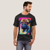 Pug dog portraits drawing. animal colorful. Animal Tシャツ (正面フル)