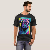 Pug dog portraits drawing. animal colorful. Animal Tシャツ (正面フル)