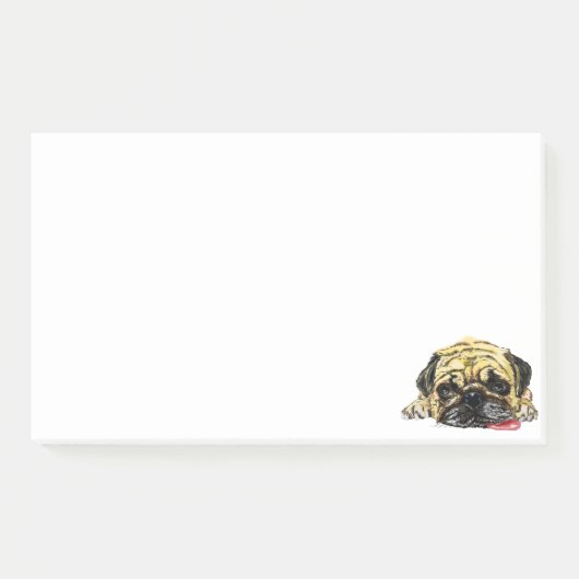 Pug Dog Post-it®ノート ポストイット (正面)
