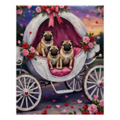 Pug Dog Valentine's Day ポスター (正面)