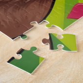 Pug Dog Valentine's Day Heart Donut Stack ジグソーパズル (側面)