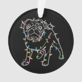 Pug Dogs Tree Christmas Sweater Xmas Pet Animal  オーナメント (正面)