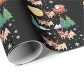 Pug Dogs Tree Christmas Sweater Xmas Pet Animal  ラッピングペーパー (ロールコーナー)