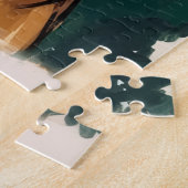 Pug Eating the Christmas Garland Hat ジグソーパズル (側面)