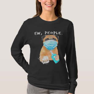 Pug Ew People犬顔マスククラシックT-Sを着て Tシャツ